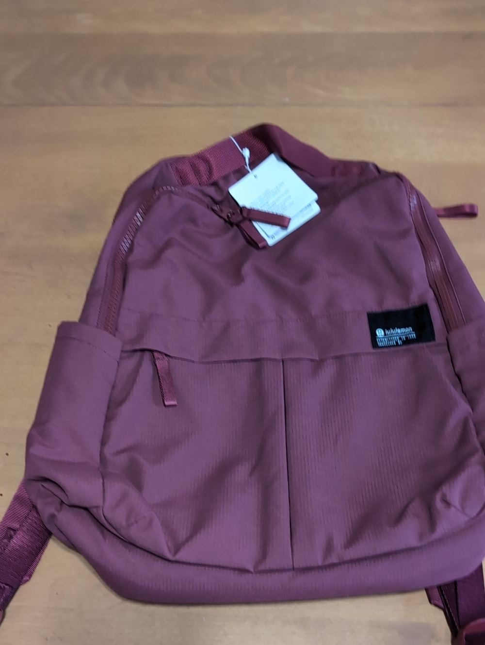 Lululemon Maroon Backpack with Front Pockets